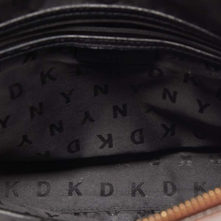 مملوكة مسبقًا DKNY Brown Leather Ava Zip Crossbody Bag