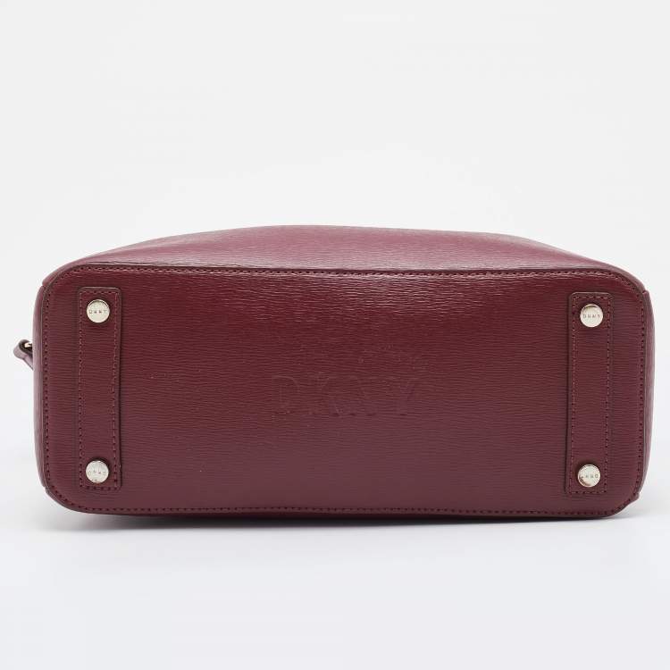 Pre Owned DKNY Red Leather Paige Dome Satchel