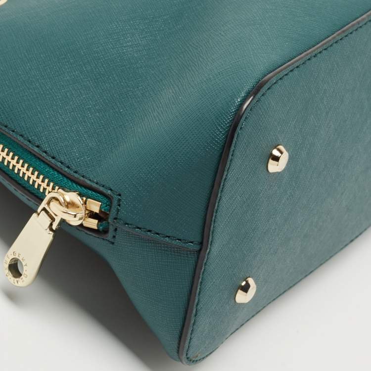 Pre Owned DKNY Dark Green Leather Dome Shoulder Bag