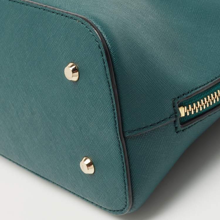 Pre Owned DKNY Dark Green Leather Dome Shoulder Bag
