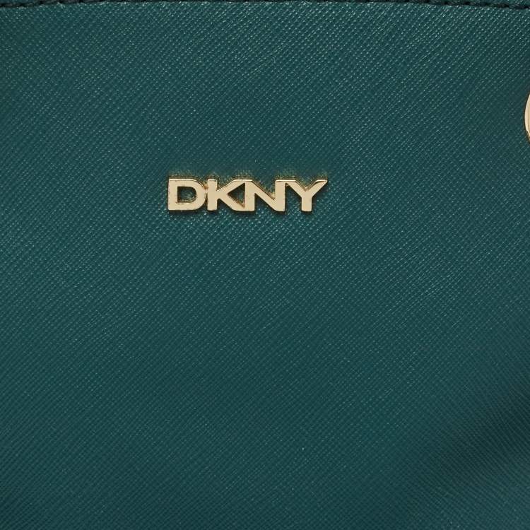 Pre Owned DKNY Dark Green Leather Dome Shoulder Bag