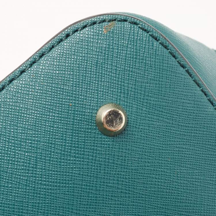 Pre Owned DKNY Dark Green Leather Dome Shoulder Bag