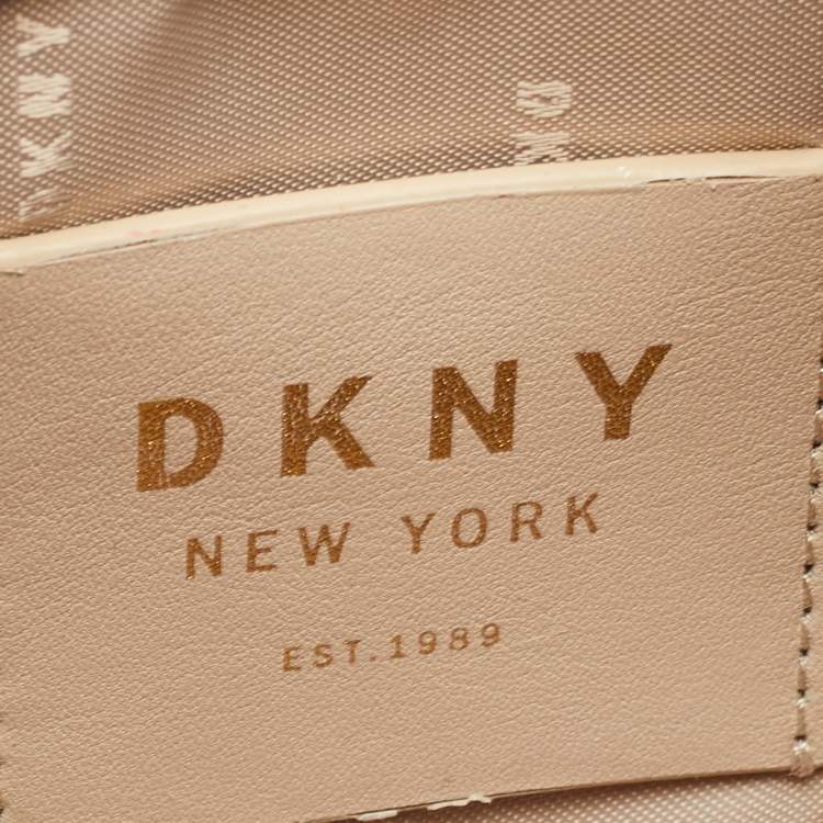 Pre Owned DKNY Burgundy Faux Leather Paige Satchel