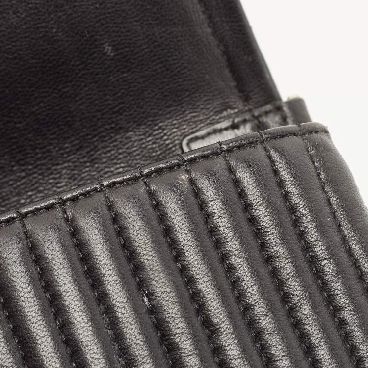 Pre Owned DKNY Black Quilted Leather Gansevoort Flap Shoulder Bag