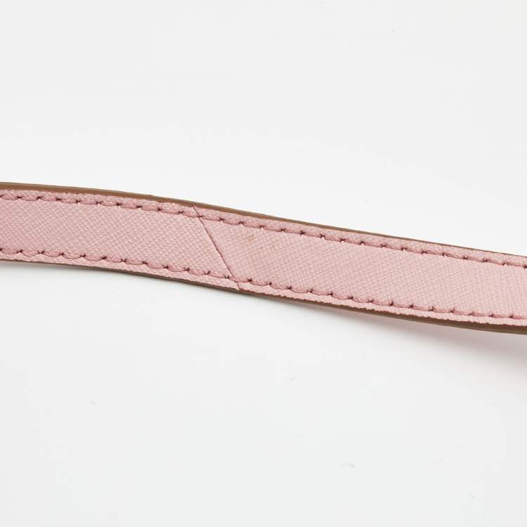 Pre Owned DKNY Pink Saffiano Leather Bryant Park Crossbody Bag