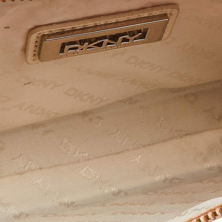 Pre Owned DKNY Pink Saffiano Leather Bryant Park Crossbody Bag