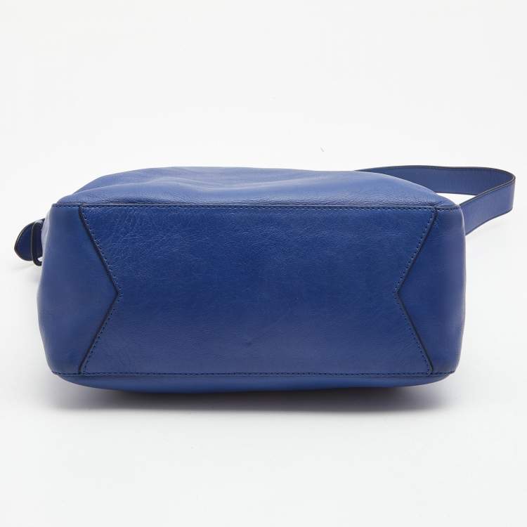 Pre Owned DKNY Blue Leather Hobo