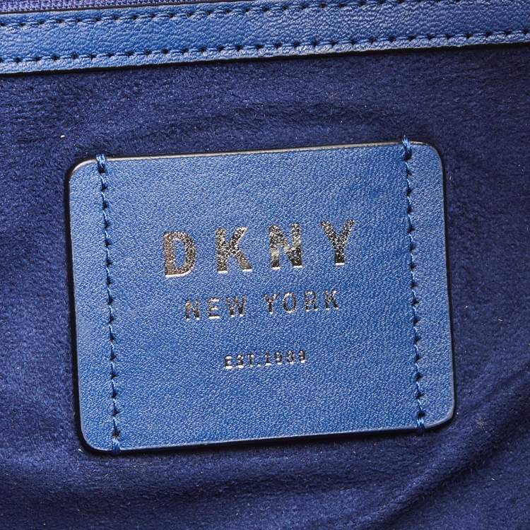 Pre Owned DKNY Blue Leather Hobo