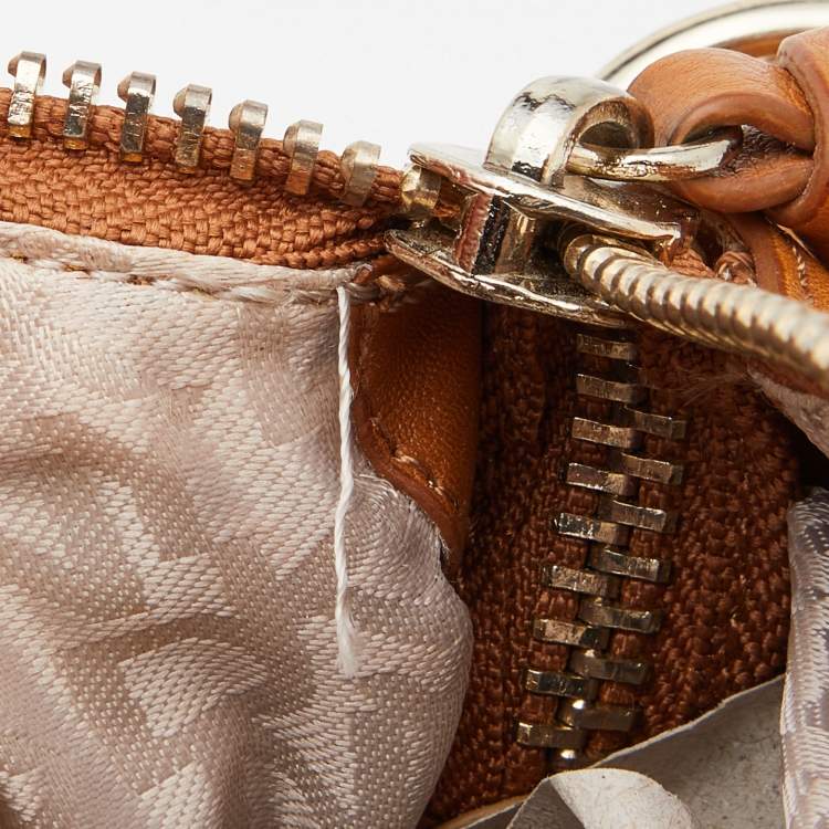 Pre Owned DKNY Tan Leather Zip Satchel