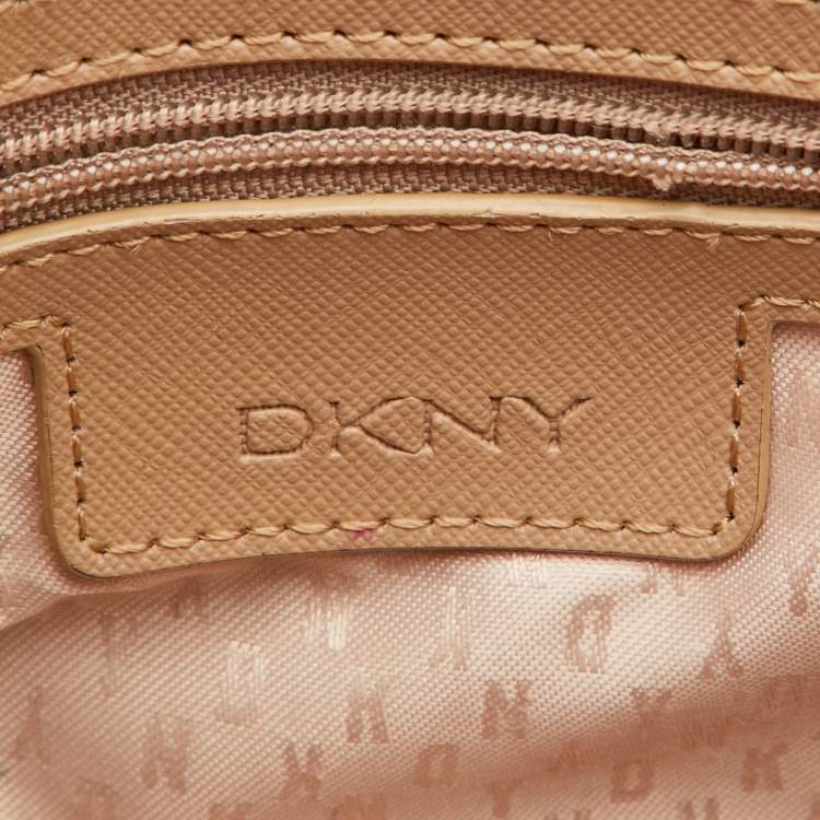 Pre Owned DKNY Pink Leather Flap Crossbody Bag