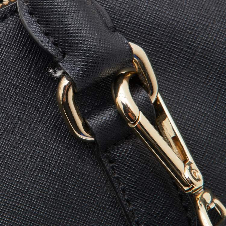 Pre Owned DKNY Black Leather Zip Boston Bag