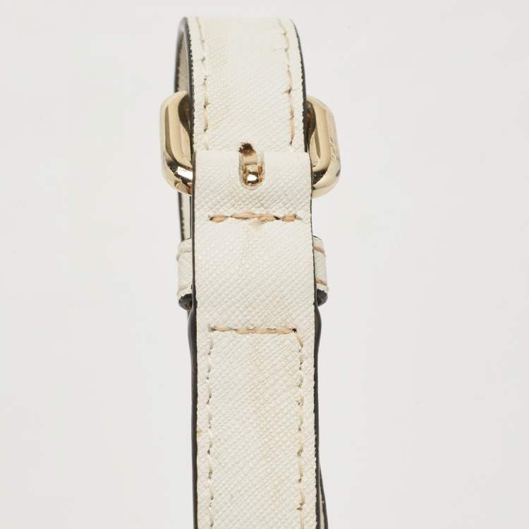 Pre Owned DKNY White Saffiano Leather Bryant Park Tote