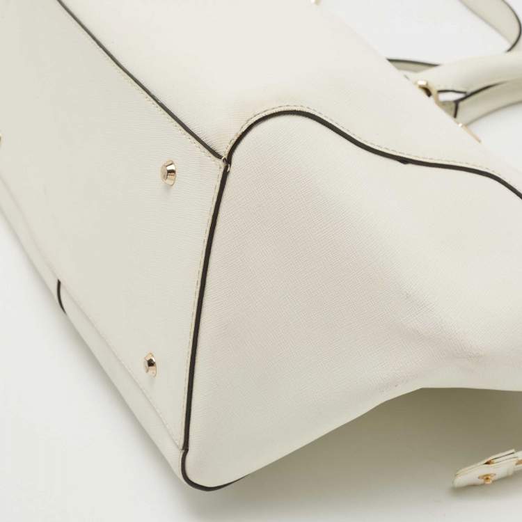 Pre Owned DKNY White Saffiano Leather Bryant Park Tote