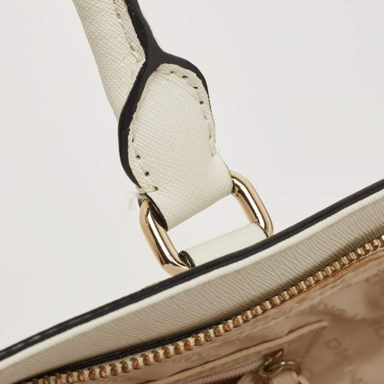 Pre Owned DKNY White Saffiano Leather Bryant Park Tote