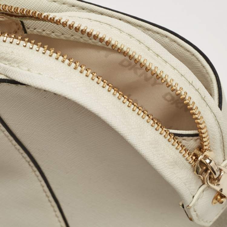 Pre Owned DKNY White Saffiano Leather Bryant Park Tote