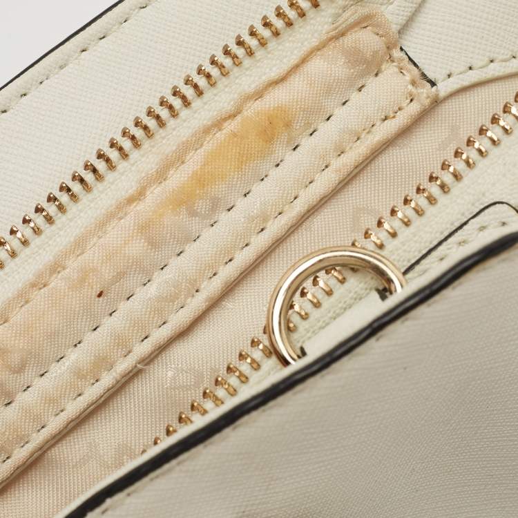 Pre Owned DKNY White Saffiano Leather Bryant Park Tote