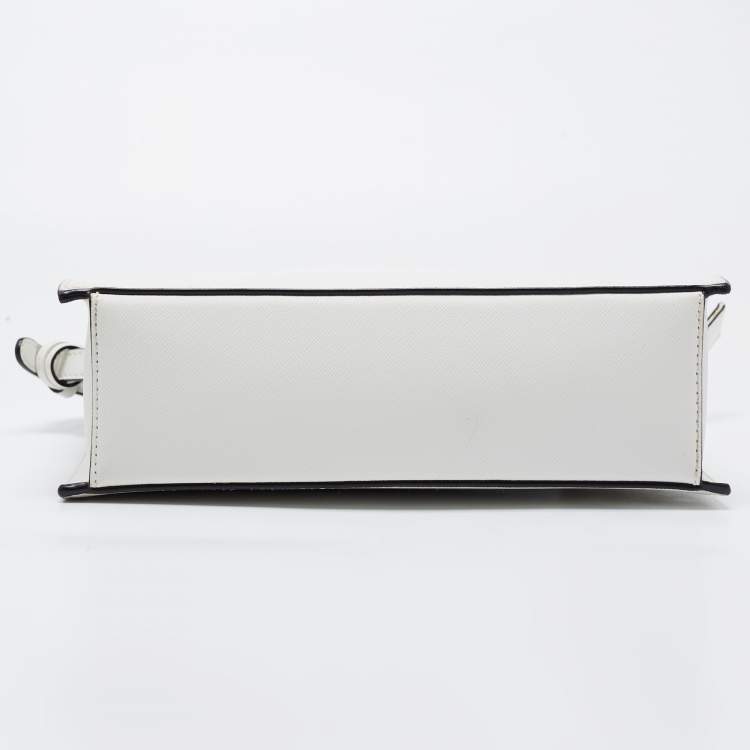 مملوكة مسبقًا DKNY White Leather Bryant Zip Crossbody Bag 