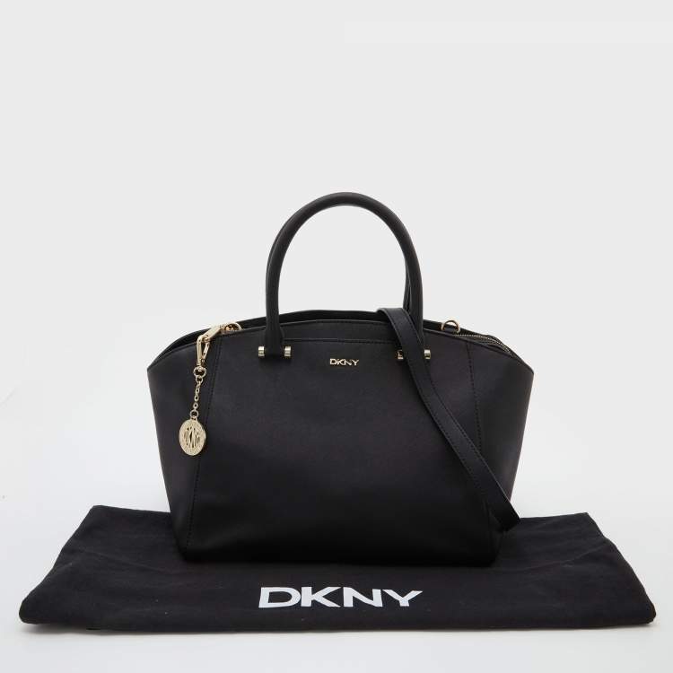 Pre Owned DKNY Black Leather Bryant Park Satchel