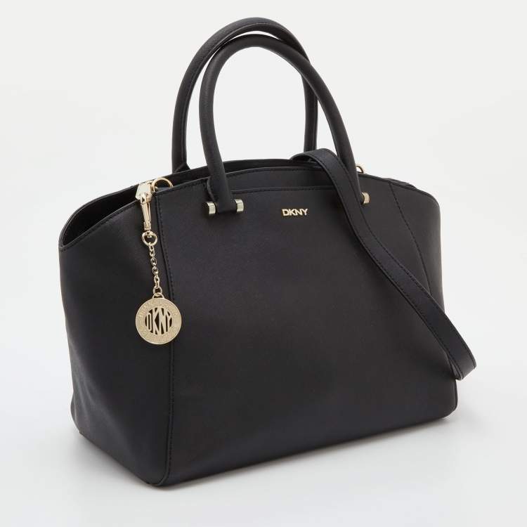Pre Owned DKNY Black Leather Bryant Park Satchel