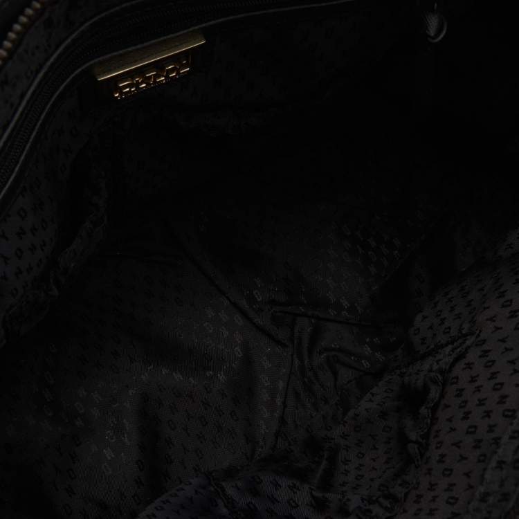 Pre Owned DKNY Black Leather Bryant Park Satchel