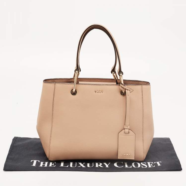 Pre Owned DKNY Beige Leather Tote