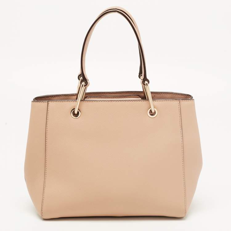 Pre Owned DKNY Beige Leather Tote
