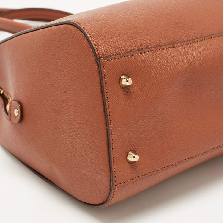 Pre Owned DKNY Brown Saffiano Leather Bryant Park Zip Tote