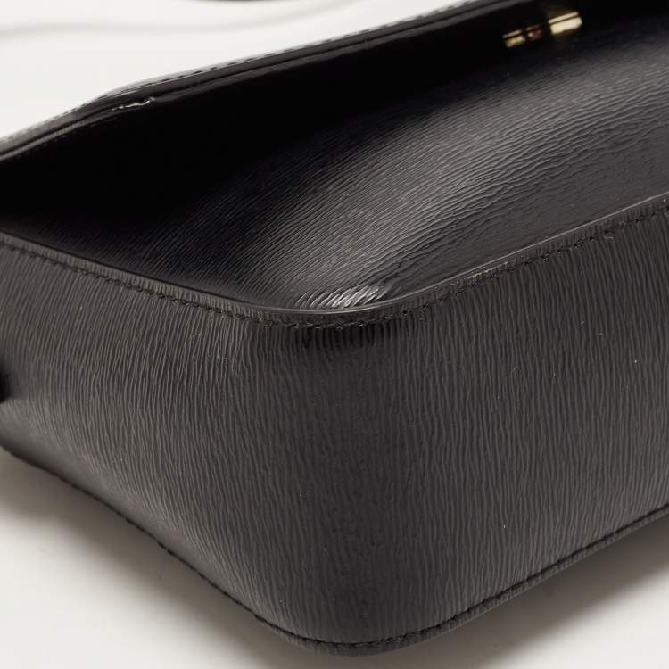 Pre Owned Dkny Black Leather Bryant Park Flap Crossbody Bag