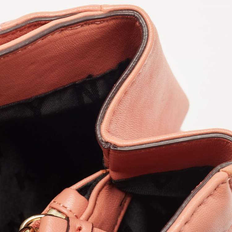 Pre Owned DKNY Rose Pink Quilted Leather Chain Tote