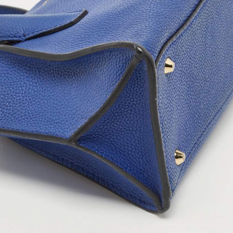 مملوكة مسبقًا DKNY Blue Leather Chelsea Satchel