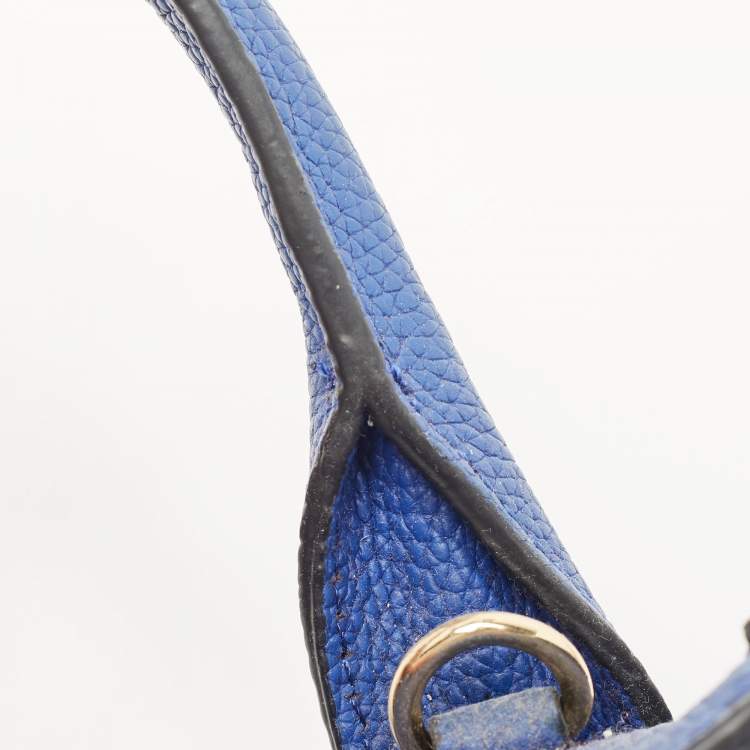 مملوكة مسبقًا DKNY Blue Leather Chelsea Satchel