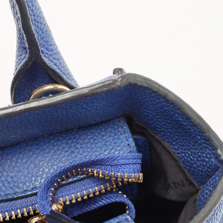 مملوكة مسبقًا DKNY Blue Leather Chelsea Satchel
