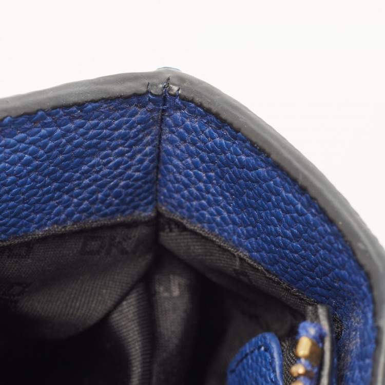 مملوكة مسبقًا DKNY Blue Leather Chelsea Satchel