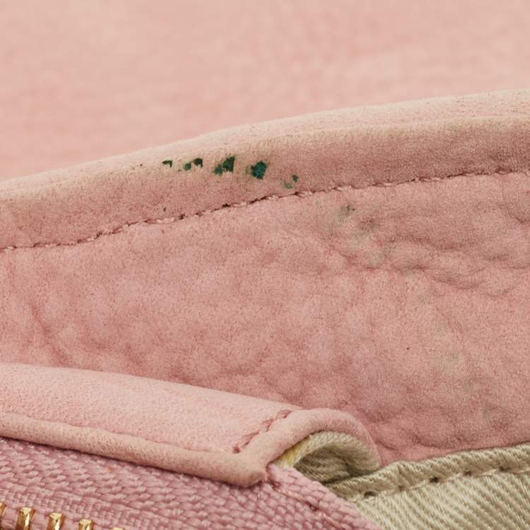 Pre Owned DKNY Pink Perforated Nubuck Tote