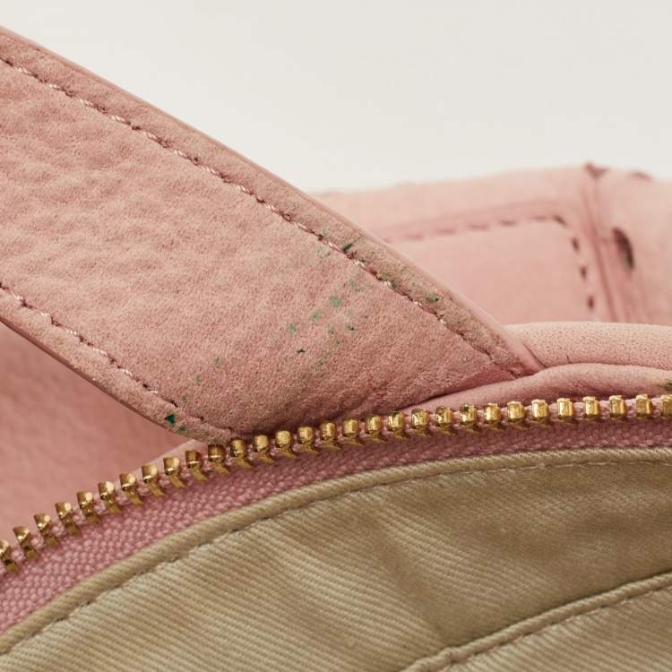 Pre Owned DKNY Pink Perforated Nubuck Tote