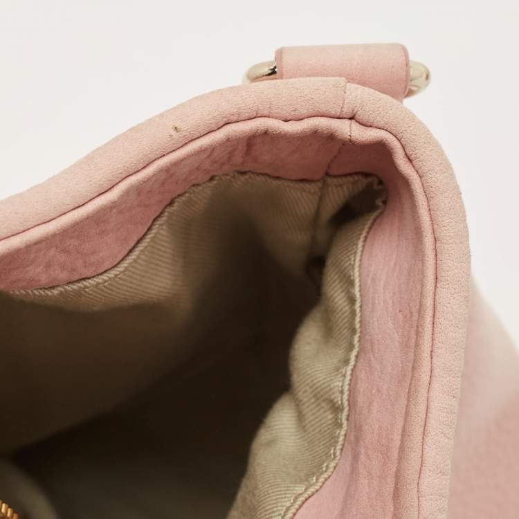 Pre Owned DKNY Pink Perforated Nubuck Tote