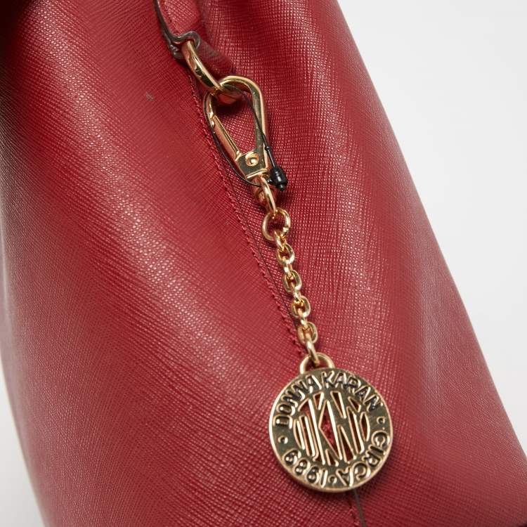 Pre Owned Dkny Red Leather Bryant Park Bag