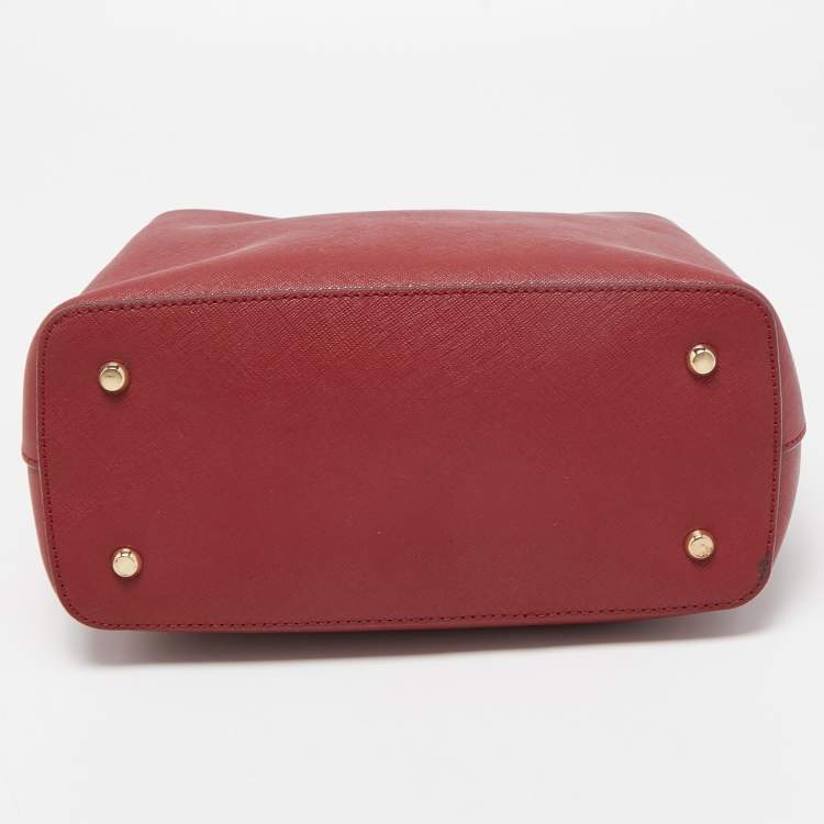 Pre Owned Dkny Red Leather Bryant Park Bag