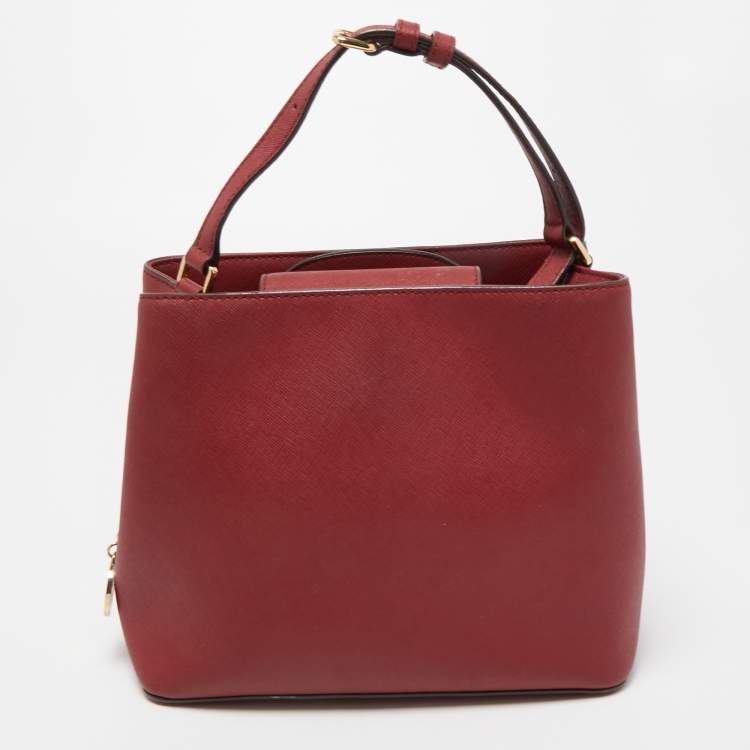 Pre Owned Dkny Red Leather Bryant Park Bag