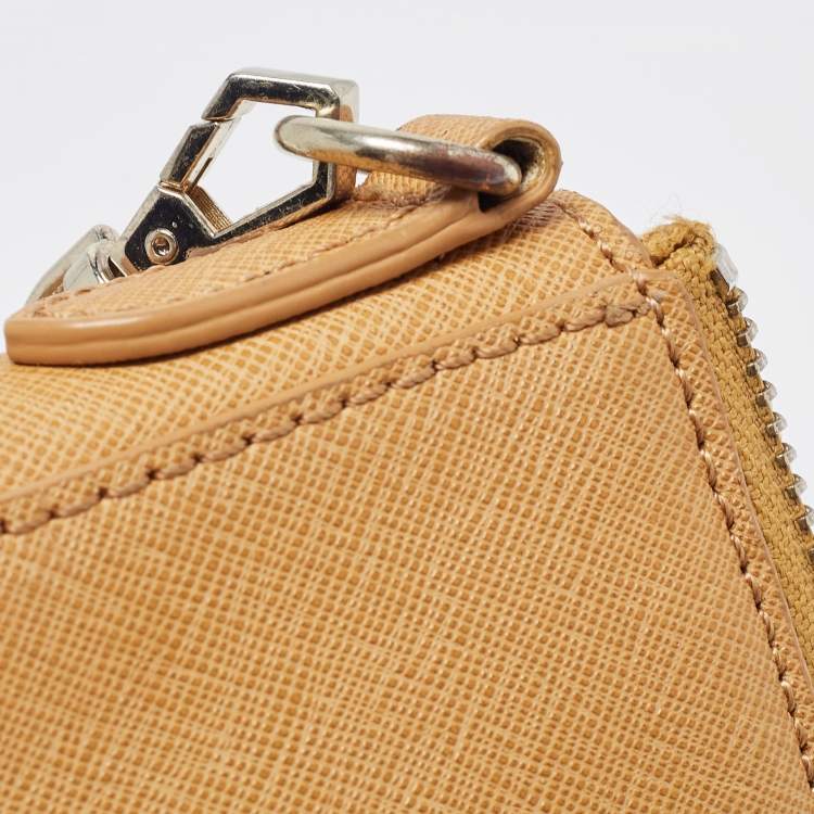 Pre Owned DKNY Tan Saffiano Leather Bryant Park Crossbody Bag