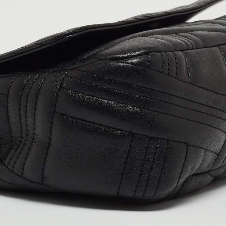 Pre Owned DKNY Black Quilted Leather Allen Flap Shoulder Bag