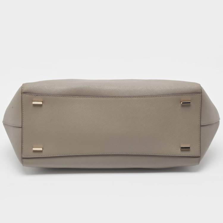 Pre Owned DKNY Grey Leather Bryant Park Tote