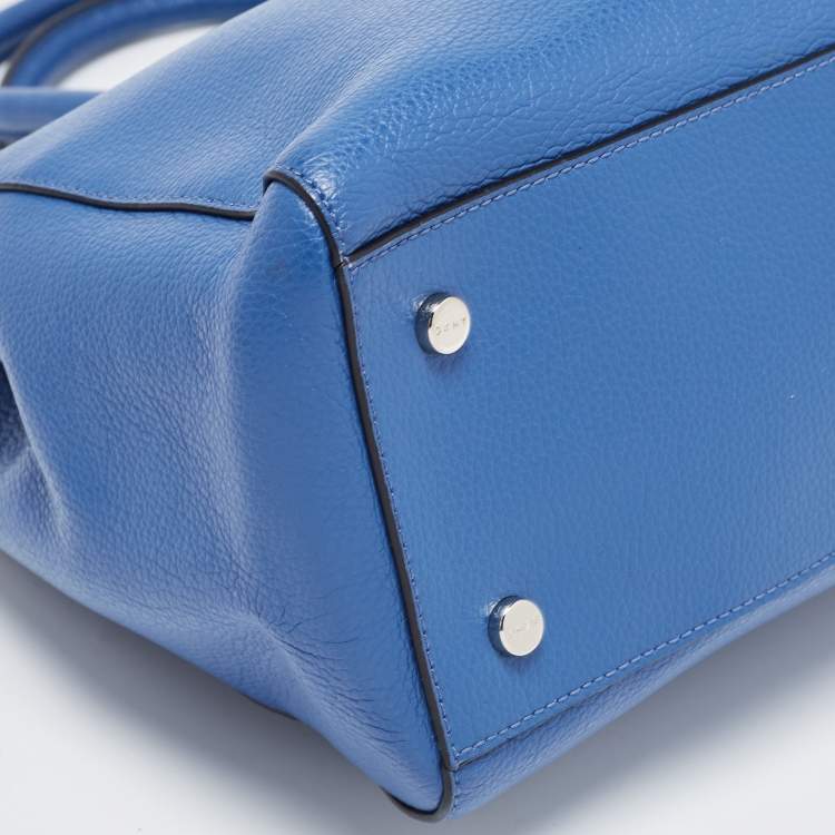Pre Owned DKNY Blue Leather Whitney Work Tote