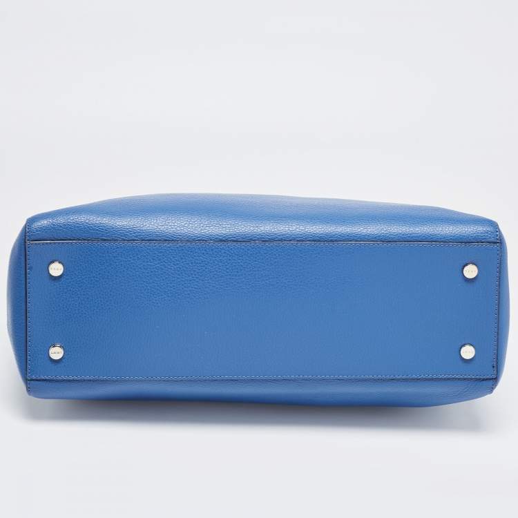 Pre Owned DKNY Blue Leather Whitney Work Tote