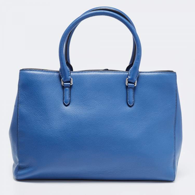 Pre Owned DKNY Blue Leather Whitney Work Tote