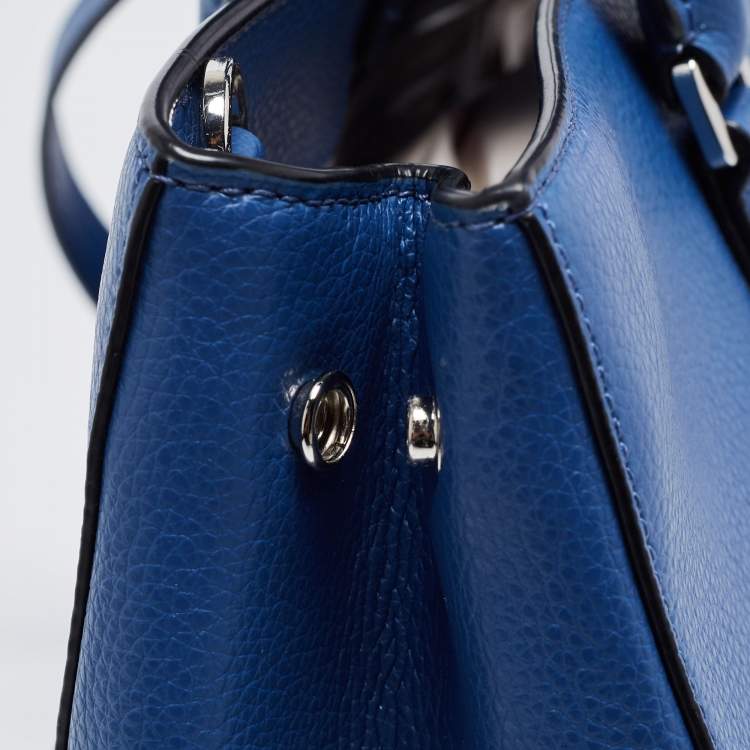 Pre Owned DKNY Blue Leather Whitney Work Tote