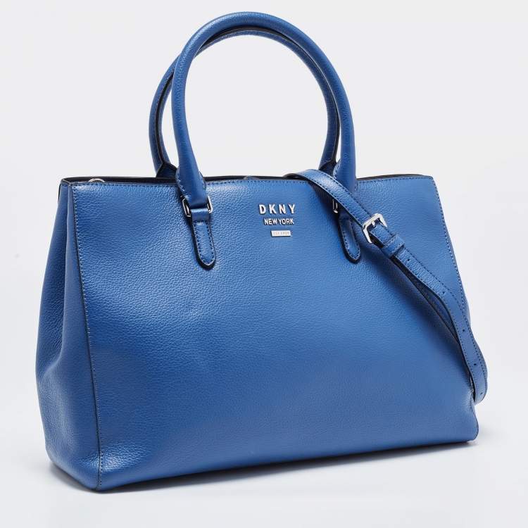 Pre Owned DKNY Blue Leather Whitney Work Tote