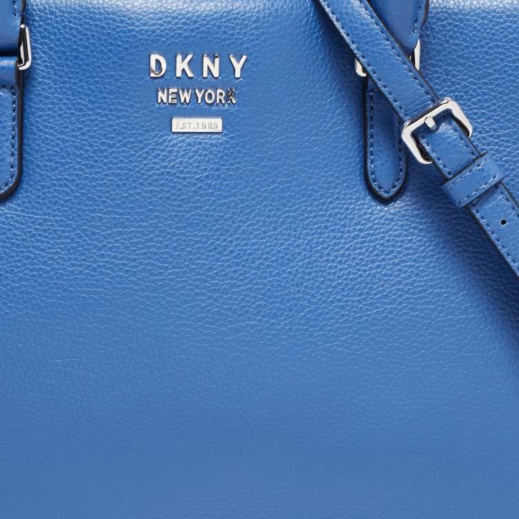 Pre Owned DKNY Blue Leather Whitney Work Tote