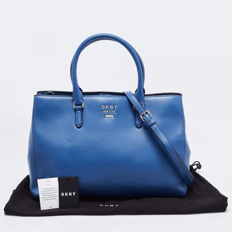 Pre Owned DKNY Blue Leather Whitney Work Tote
