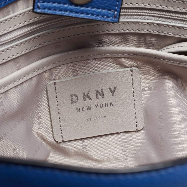 Pre Owned DKNY Blue Leather Whitney Work Tote